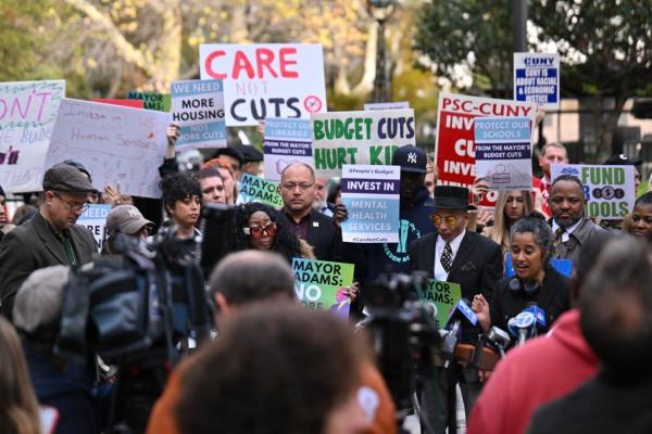 Adams' poor approval rating comes as he pushes for budget cuts to police and other public services.