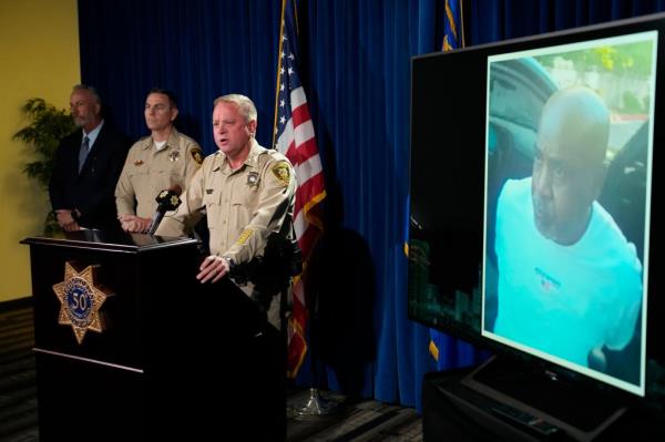 Las Vegas Sheriff Kevin McMahill speaks during a news co<em></em>nference on Friday.