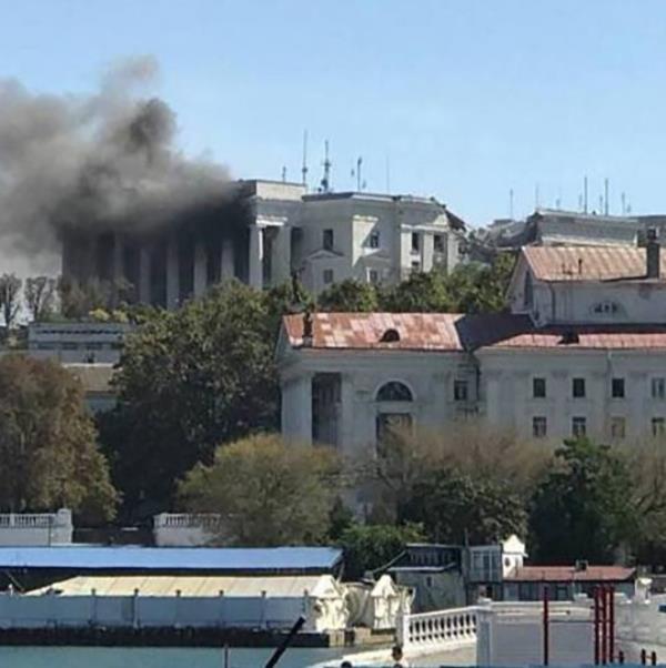 Ukraine attacks Black Sea Fleet HQ 'with Storm Shadow' missile.