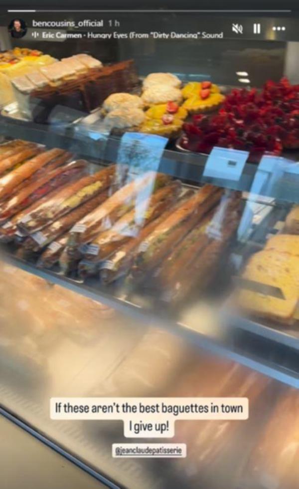 The 46-year-old paired the video with the Dirty Dancing song Hungry Eyes as it panned over the delicious selection.