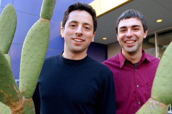 Google founders Sergey Brin and Larry Page, who were friends with Susan Wojcicki in the early days of the company.