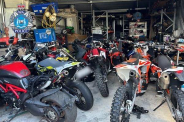 A Dawesville man has been charged with possession of stolen property, including 25 motorcycles and five cars, police urge community to identify the property and co<em></em>ntact Mandurah Detectives.