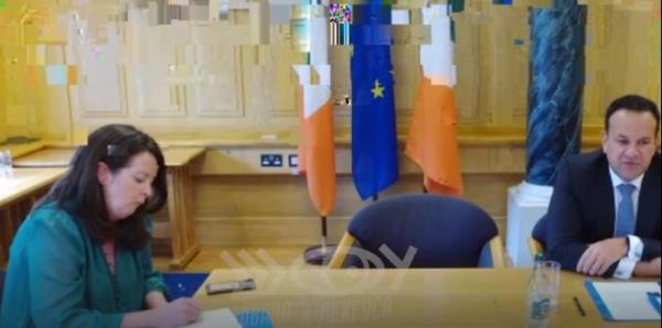 Taoiseach Leo Varadkar in the video