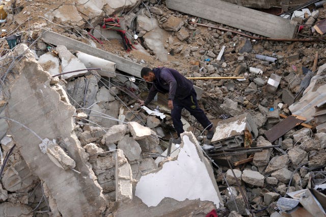 Wreckage in Gaza