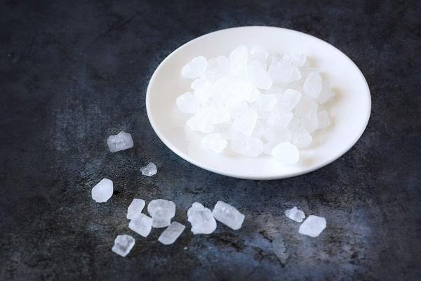 Rock sugar is not as sweet as granulated sugar.