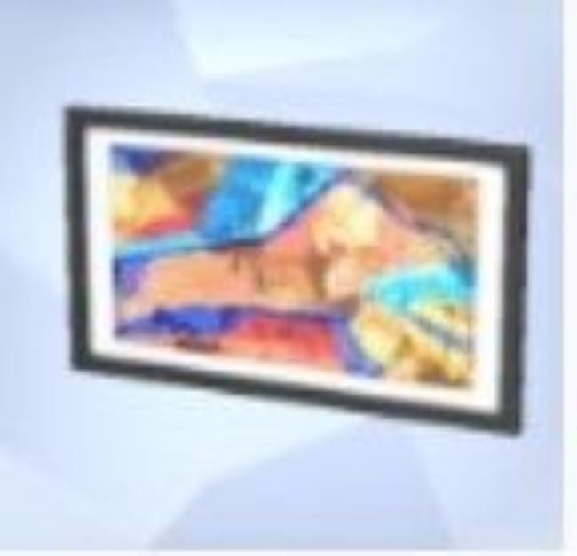 A screenshot of the Sims 4 shows the microscope print titled Psychedelic Rock