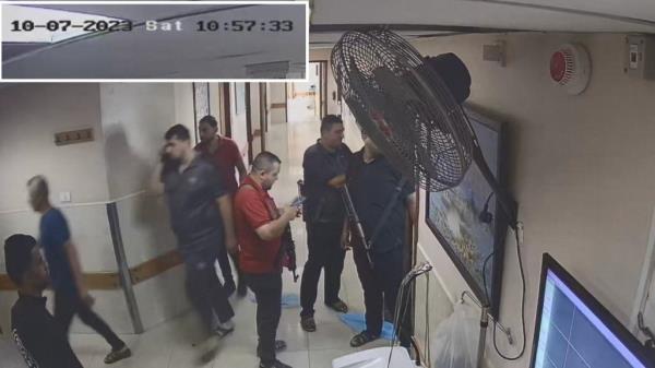 The injured man was taken to a seperate room by doctors during the Oct. terrorist attacks.