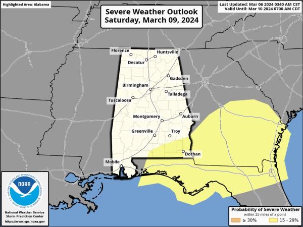 Saturday severe weather outlook