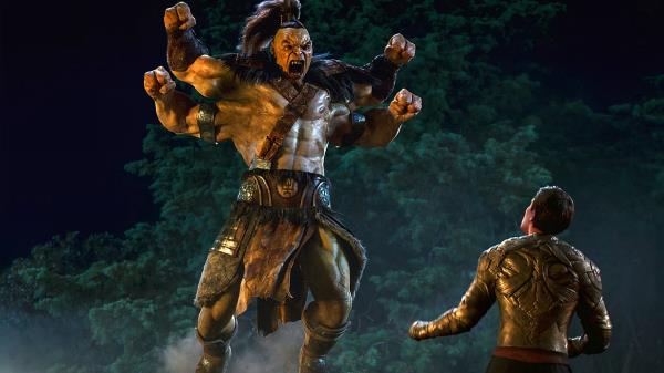 Cole Young vs Goro in Mortal Kombat