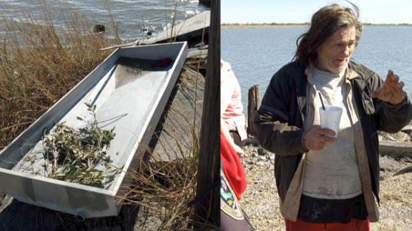 失踪的捕虾人用铝桌和临时船帆走了12英里回家